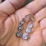 Sterling silver triple drop earrings and pendant necklace set  New Image 7