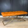 Metal-Framed Bench 120x40cm Gold Frame Image 7