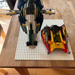 Lego Jango Fett and SnowSpeeder