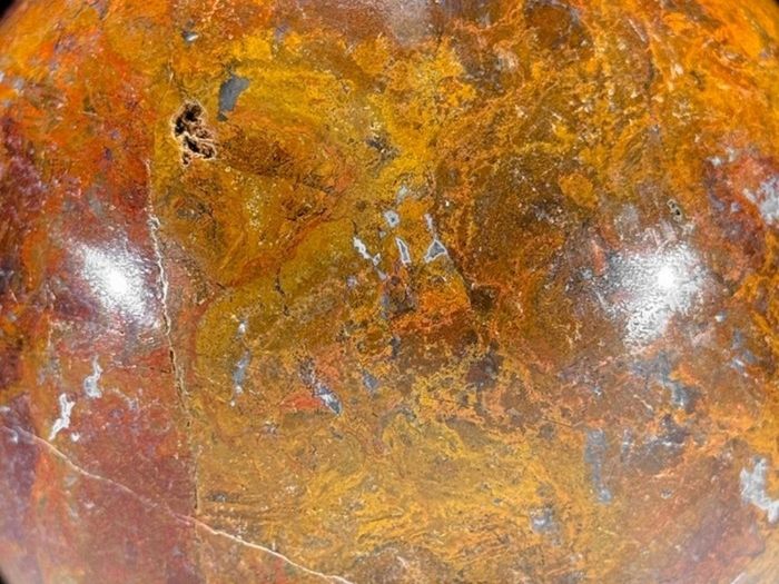 Sphere On Stand - Red Jasper