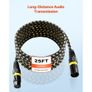 XLR Cable 7.62 m, 6 Pack, Shielded Balanced DMX Male to Female Microphone Cables, Gold-Plated 3-Pin XLR Mic Speaker Cord Wires, for Stage Lighting, Microphones, Amplifier, Mixer, Speaker Systems Image 6