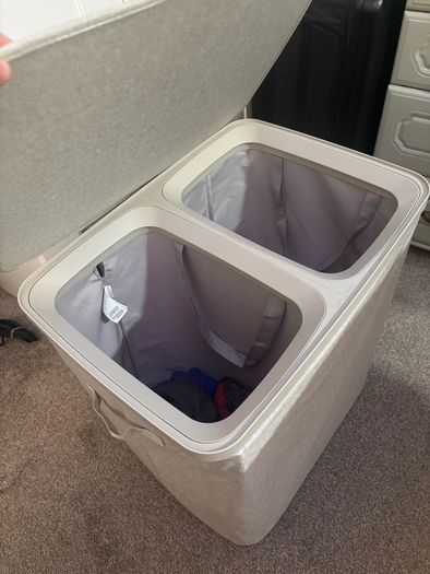 Dual laundry hamper