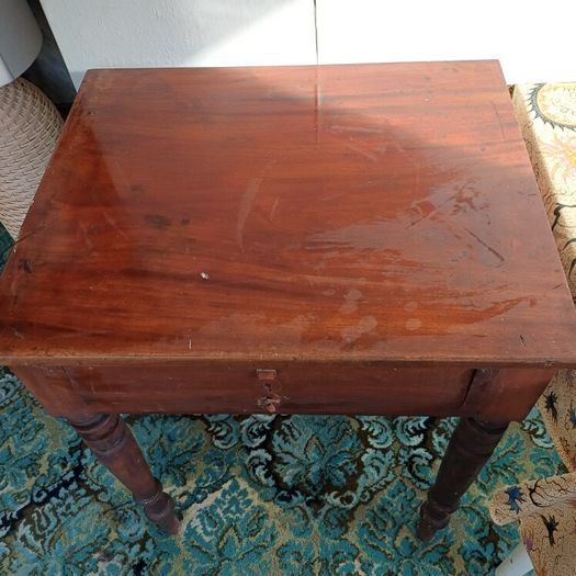 Vintage Early 1900s Dark Wood Hall Table Project