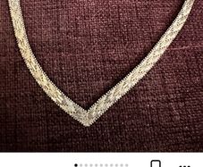 Vintage Chevron silver necklace