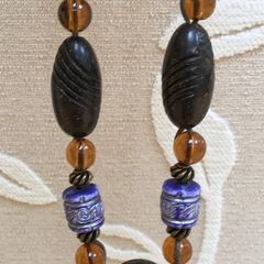 Brown and Purple Bead Necklace