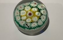 Vintage Millefiori glass paperweight