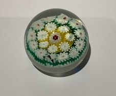 Vintage Millefiori glass paperweight