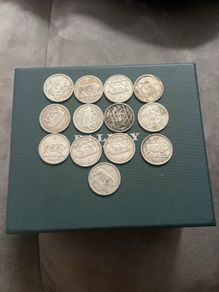 13 Irish silver coins