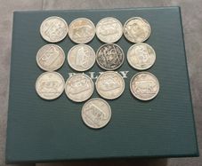 13 Irish silver coins