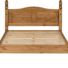 Corona 4'6" Bed  in Distressed Waxed Pine
