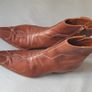 Paul Green Leather Ankle Boots Western Cowboy Style Image 2