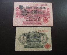 Germany. Darlehnskassenschein. 1 Mark & 2 Mark (12.8.1914)