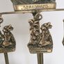 Victorian Sealyham Terrier Brass Fireplace Tool Set Image 3