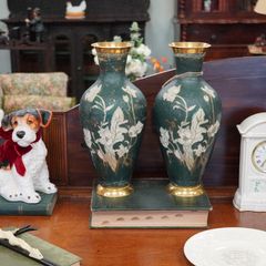 Pair of Decorative Brass Vases
