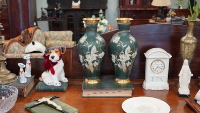 Pair of Decorative Brass Vases