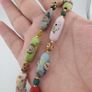 Antique Venetian Style MultiColor Face Glass Beads Necklace Image 3