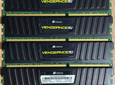 Corsair Vengeance LP 16GB (4x4GB) DDR3 1600MHz CL9 Gaming RAM