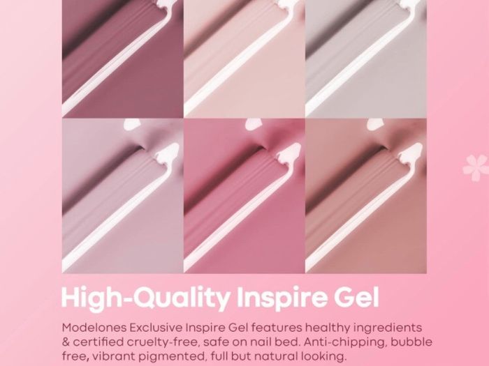 Gel Nail Polish Kit Starter with U V Lamp Portable LED Dryer Lamp, 6 Colors Soak Off Pastel Pink Gel Nail Polish Set/Gel Top & Base Coat/Essential Manicure Tools Nail Art Kit