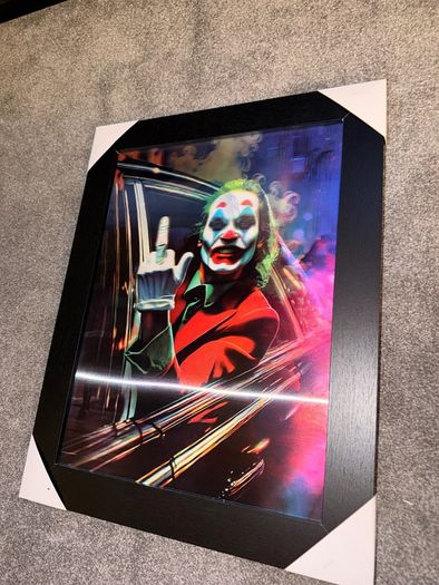 3D Motion Lenticular Joker Framed Wall Art
