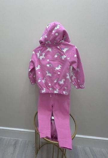 Baby Girls Pink Unicorn Hoodie & Leggings Age 12-18 months / EU 80 cm