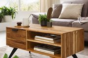 Wood Coffee Table for Living Room  95 cm with Storage