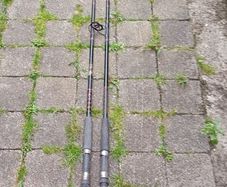 fishing rods and large spinning reel