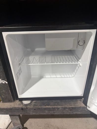 work bench + mini fridge