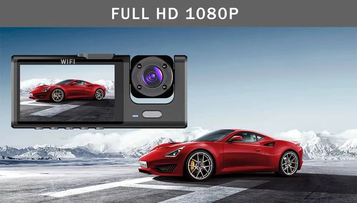 1080P 2 Lens Dash Cam Car DVR Interior Vehicle Camera Mini Recorder Video Registrator Dashcam Three Way Camcord