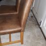 Brown Leather Chairs x 2 Image 2