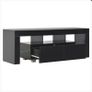 51 Inch Black Modern LED TV Stand Cabinet High Capacity TV Stand for Living Room Image 5