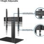 Universal Table Top Pedestal TV Stand with Bracket for 26-55 Inch LCD/LED/Plasma TVs-Height Adjustable TV stand with 8mm Tempered Glass Base & Cable Management-Holds 40 KG & Max.VESA 400x400mm (FREE POSTAGE) Image 6