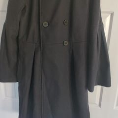 Fuchs Schmitt Grey Women's Coat, Size 16, 80% virgin wool