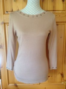 Wallis Size 8 Petite Fawn Coloured Jumper