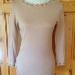 Wallis Size 8 Petite Fawn Coloured Jumper