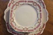 Vintage Pretty China Sandwich / Cakes Plates Set