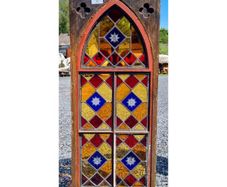 Gothic Style Arch Stained Glass Panel KAS797