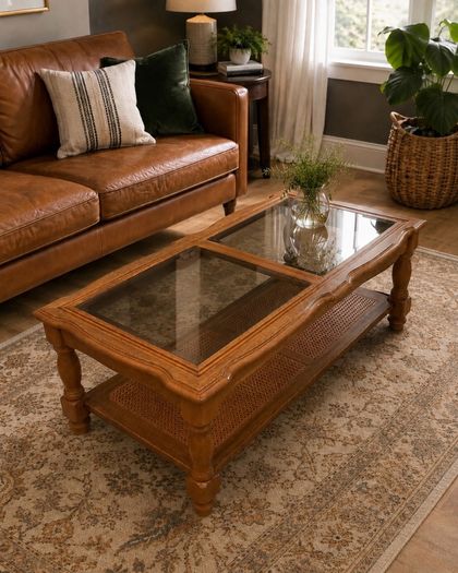Vintage Solid Oak Coffee Table