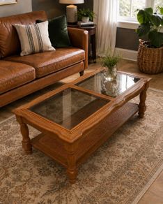 Vintage Solid Oak Coffee Table