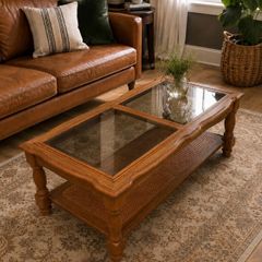 Vintage Solid Oak Coffee Table