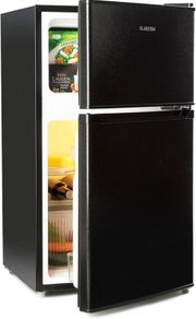 Big Daddy Cool Fridge Freezer - Free-Standing, Small Fridge, Refrigerator, Freezer, 42 dB, Glass Shelves, Door Trays, Interior Lighting, 87 L, Black