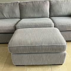 4.5 Seater Sofa and Footstool (Modern Grey with slight blue tone)