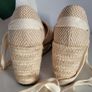 Boutique canvas and lace wedges Sz 40 (Fit 6 - 6.5 UK) Image 4