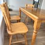 Lovely country medium kitchen table and 6 chairs Image 2