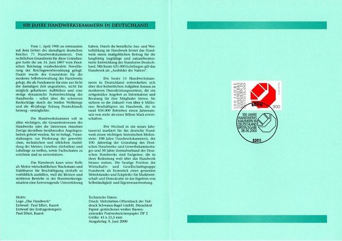 1999 Bundes Republic Deutschland (Germany) Federal Annual Stamp EFT Collection with 51 images of contents