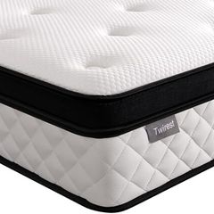 Double Mattress, 22CM Gel Memory Foam Pocket Sprung Mattresses with Breathable Soft Fabric for Cool Sleep, Mattresses Double for Pressure Relief, Medium Firm Mattress in a Box 135x190x22cm