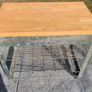 Butcher Block Table Island on wheels Image 2