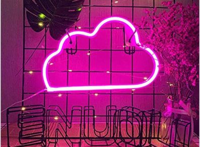 Neon Cloud Lights Pink Neon Light Neon Lights for Walls Neon Wall Light Cloud Neon Light Signs Neon Night Light for Girls Bedroom Cloud Neon Light Battery/USB Operated Light up Your Home Party (FREE POSTAGE)