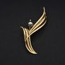 Signed Majorica Gold Plated Sterling Silver Faux Pearl Brooch Image 10