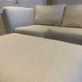 Two Seater Off-White Couch with Storage Foot Rest Image 5