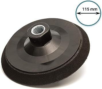 GLASS POLISH 12607 Hook and Loop Rotary Backing Pad, Sanding, Polishing Backer | Thread: M14x2 | 115 mm